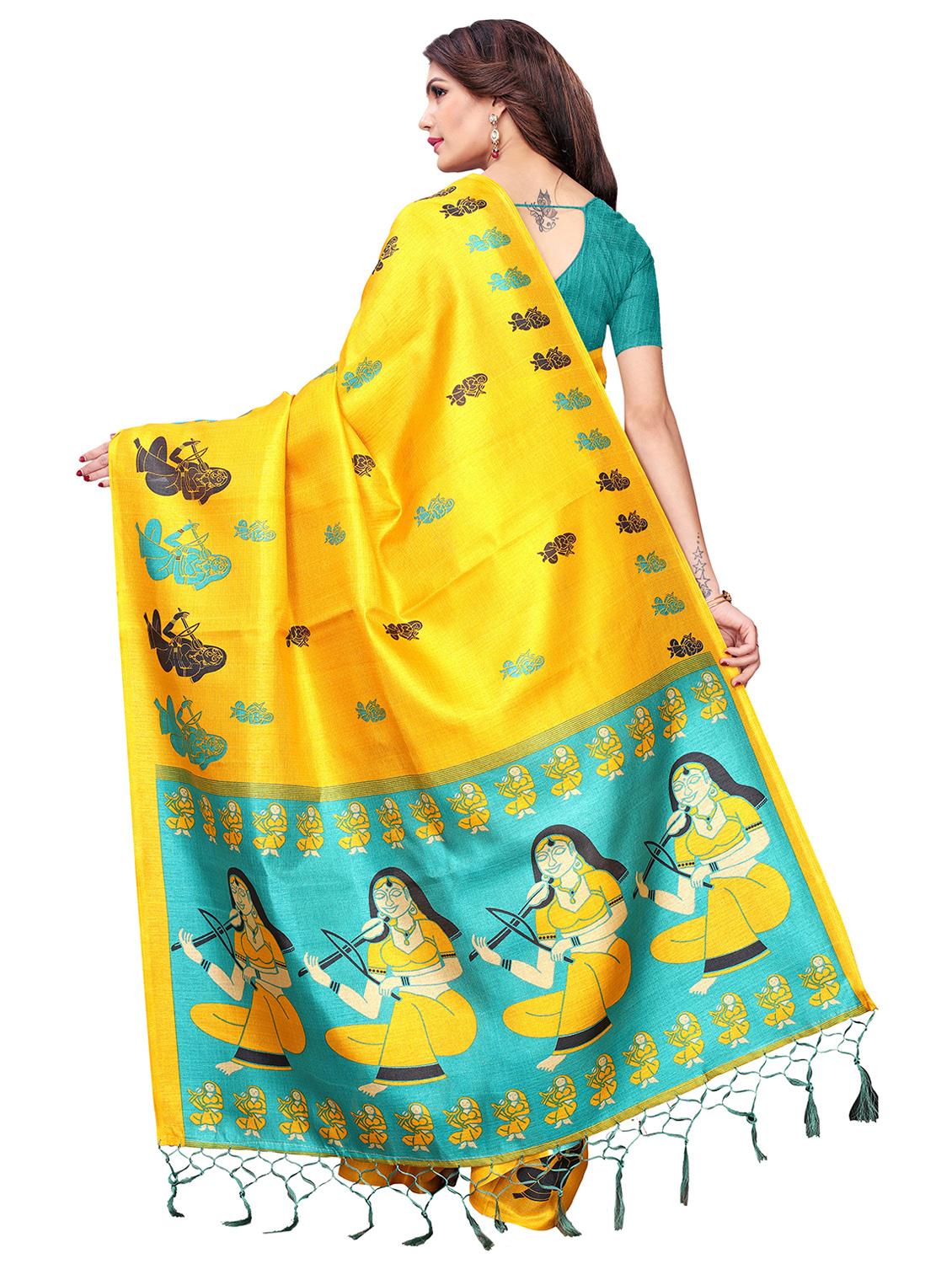 kalamkari printed saree with blouse - 16330941 -  Standard Image - 1
