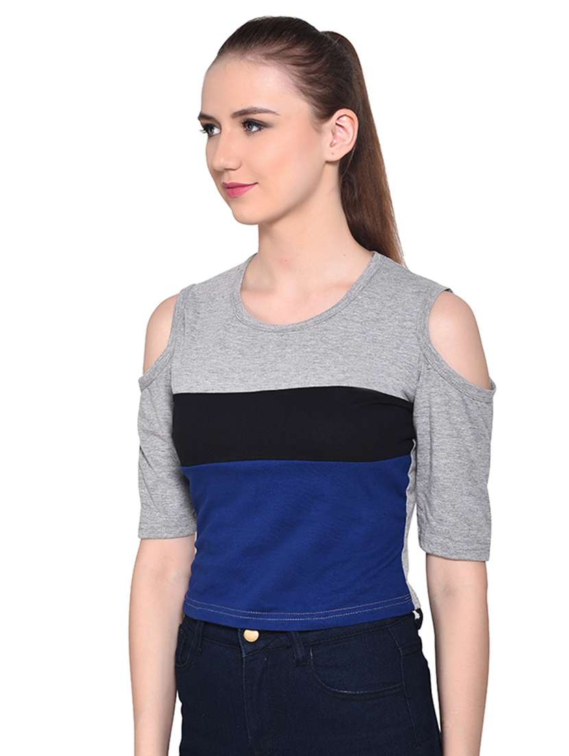 women's straight round neck top - 16331328 - Standard Image - 1
