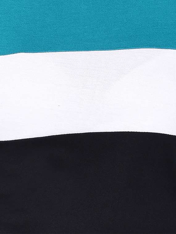 women's color block round neck t-shirt - 16331425 -  Standard Image - 4