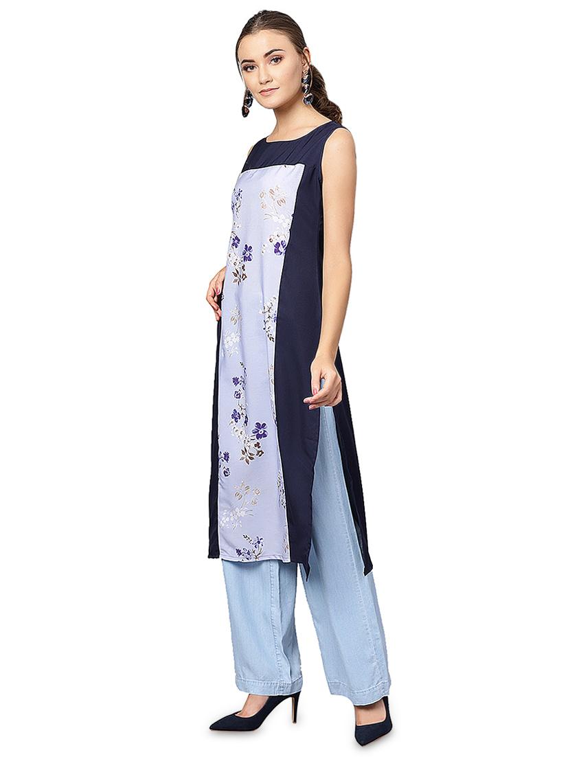floral printed straight kurta - 16331436 -  Standard Image - 1