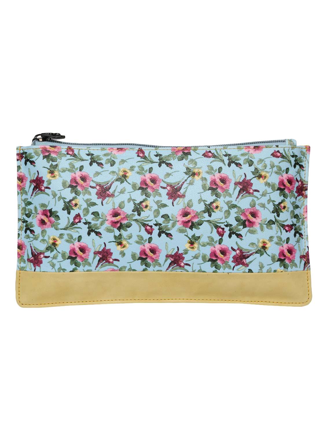 blue leatherette (pu) regular pouch
