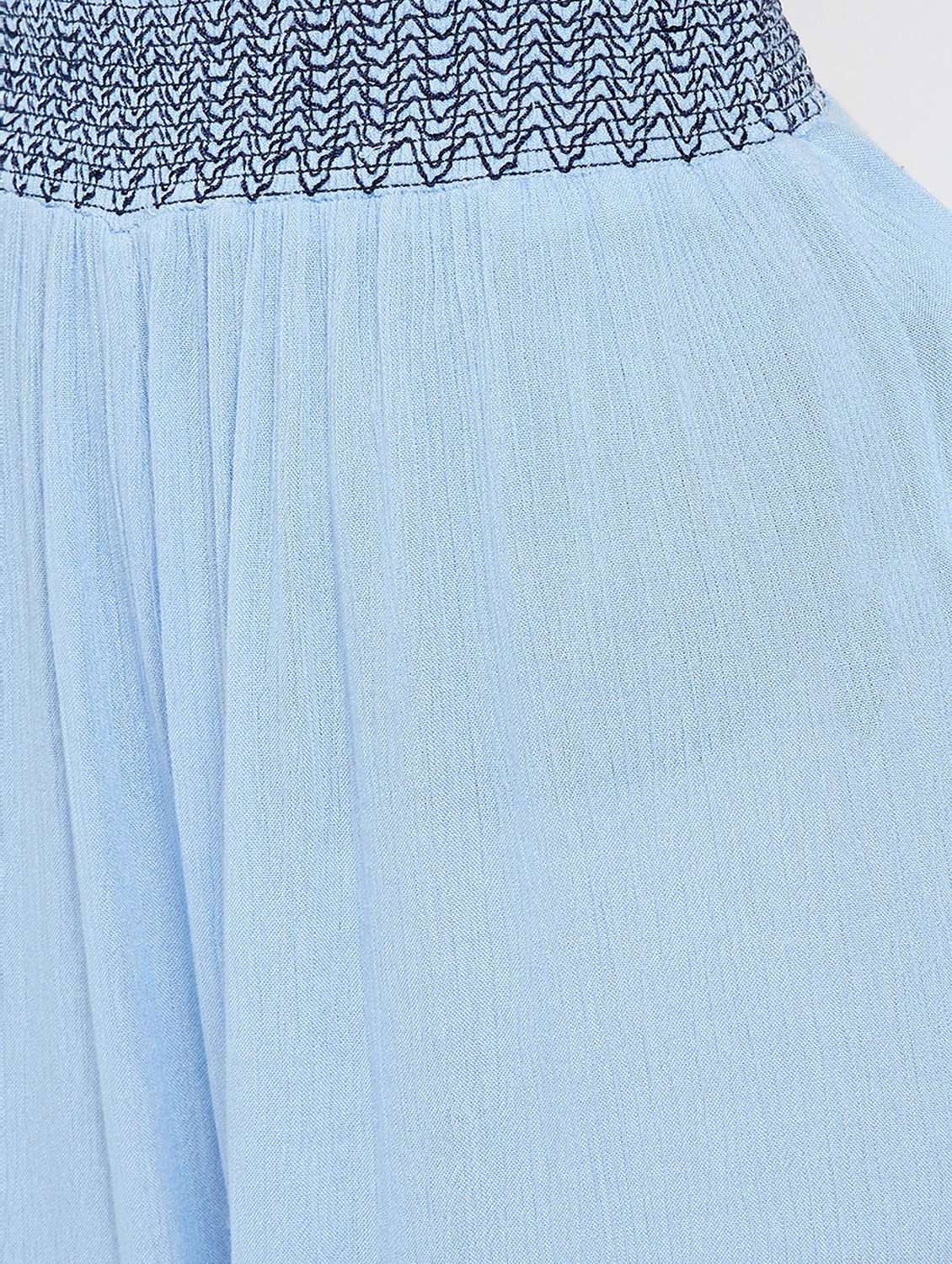 smocked waist high rise palazzo - 16332795 -  Standard Image - 4