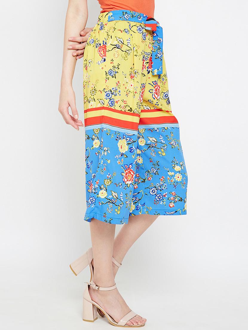 tie knot pocket detail color block culotte - 16332813 -  Standard Image - 1