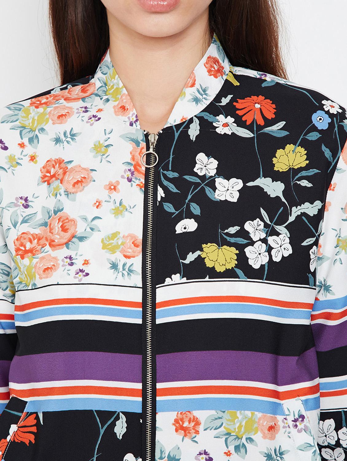 zip-up floral summer jacket - 16333152 - Standard Image - 4