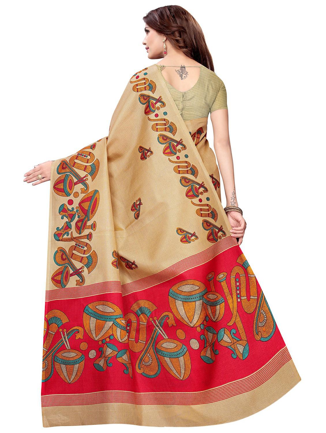 kalamkari printed saree with blouse - 16333682 -  Standard Image - 1