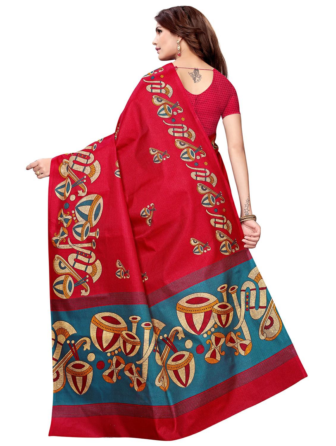kalamkari printed saree with blouse - 16333684 -  Standard Image - 1