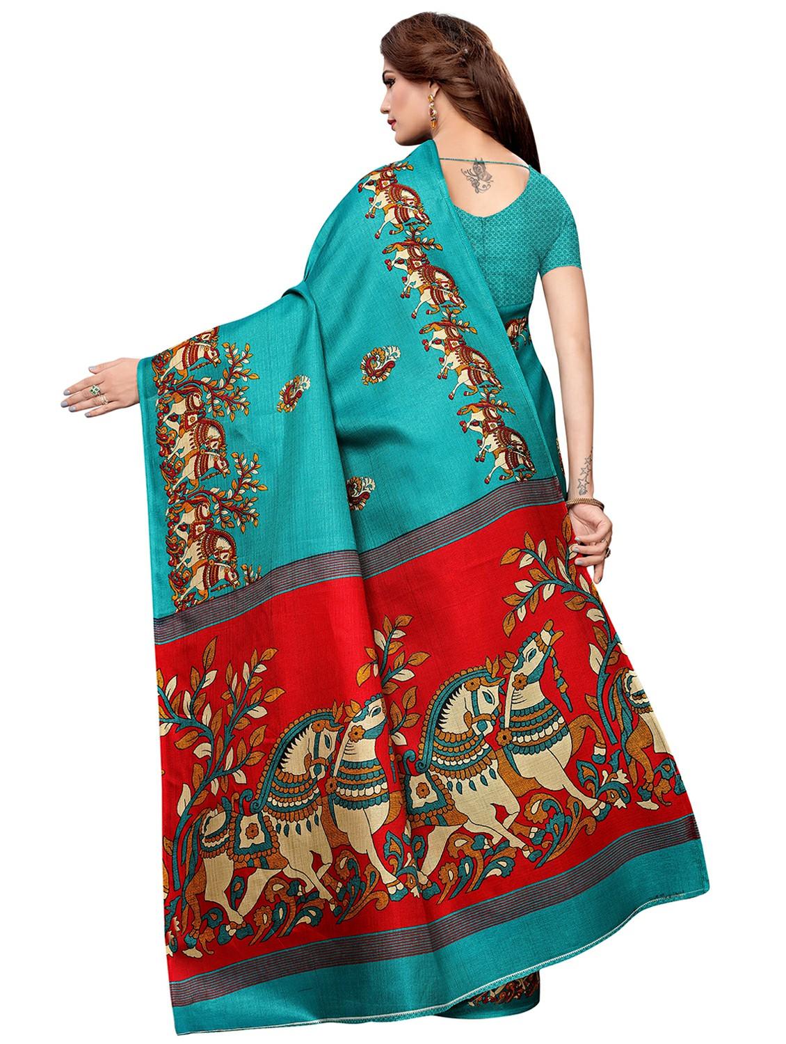 kalamkari printed saree with blouse - 16333695 -  Standard Image - 1