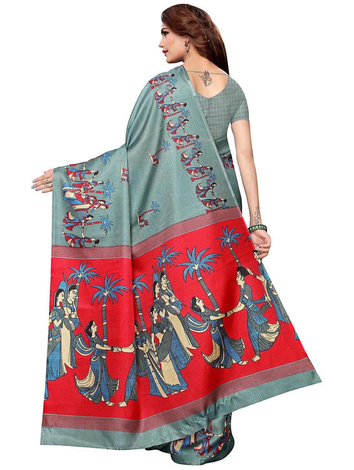 kalamkari printed saree with blouse - 16333697 -  Standard Image - 1
