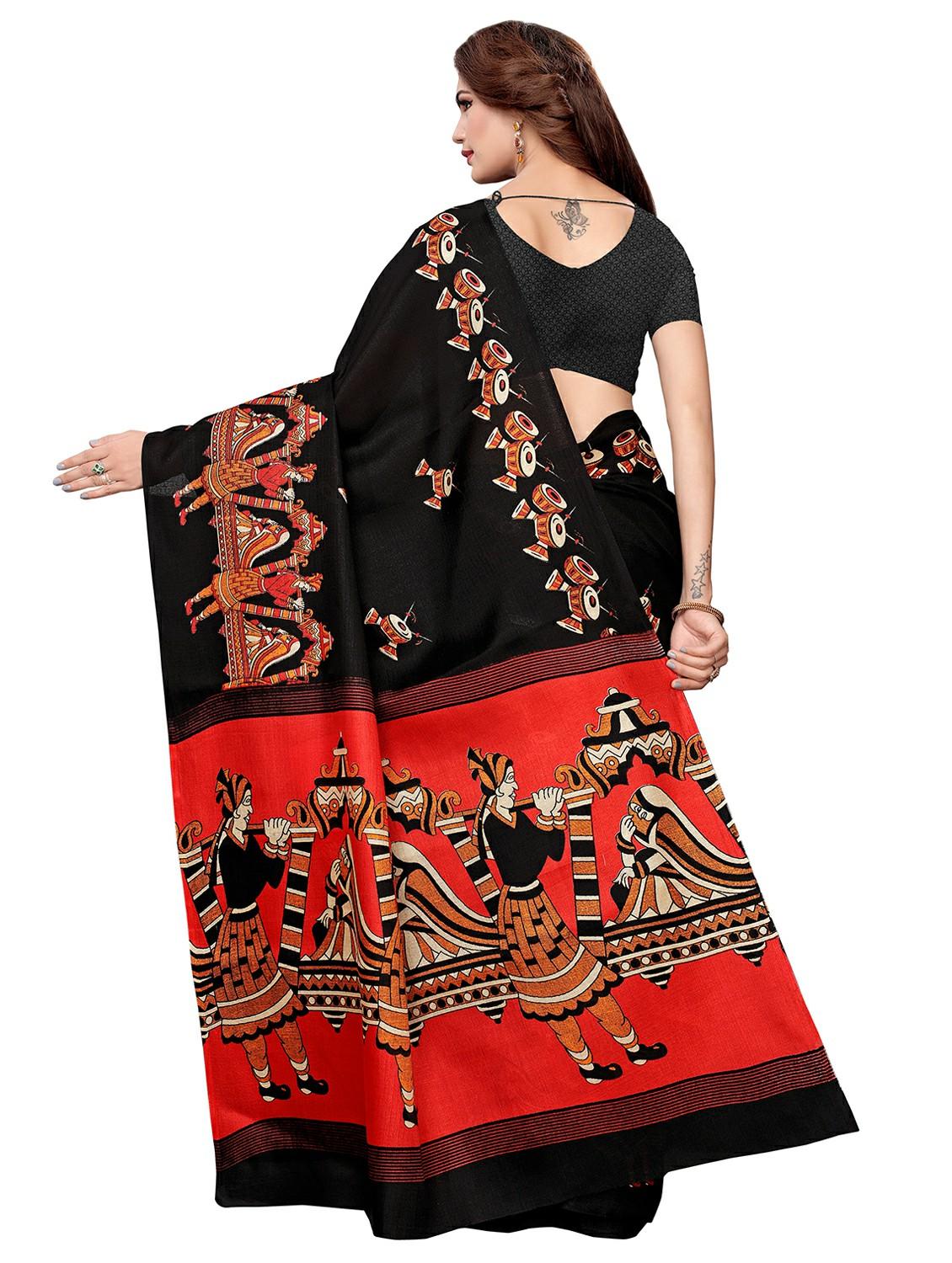 kalamkari printed saree with blouse - 16333709 -  Standard Image - 1