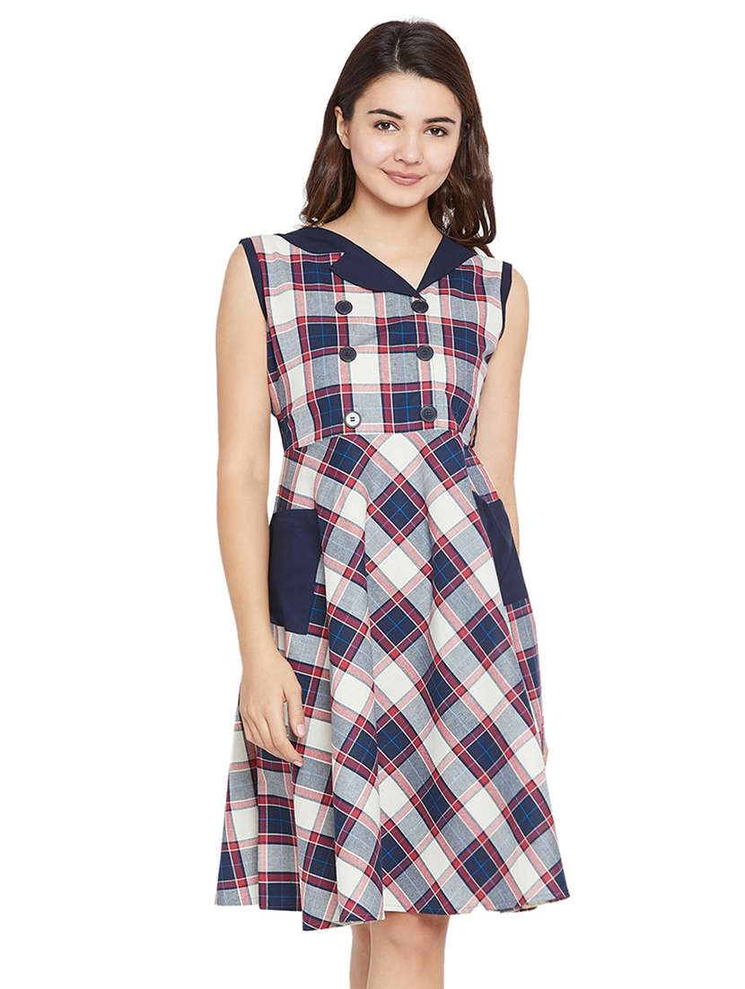 women's fit & flare abstract dress