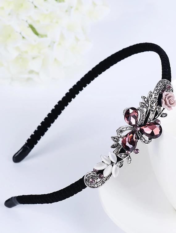 mizorri women's rose flower hair band - 16333966 - Standard Image - 1