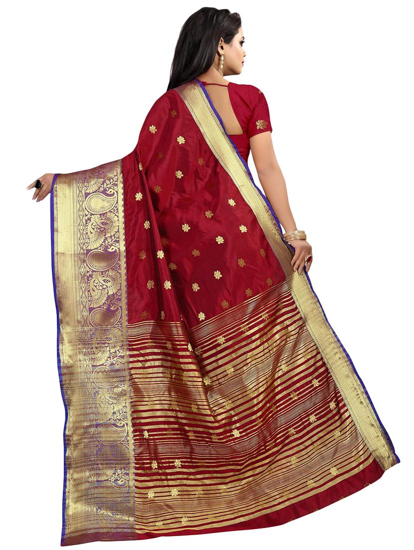 paisley printed saree with blouse - 16334490 -  Standard Image - 1