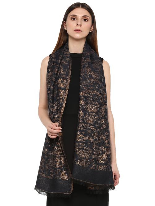 black cotton stole - 16336100 - Standard Image - 0