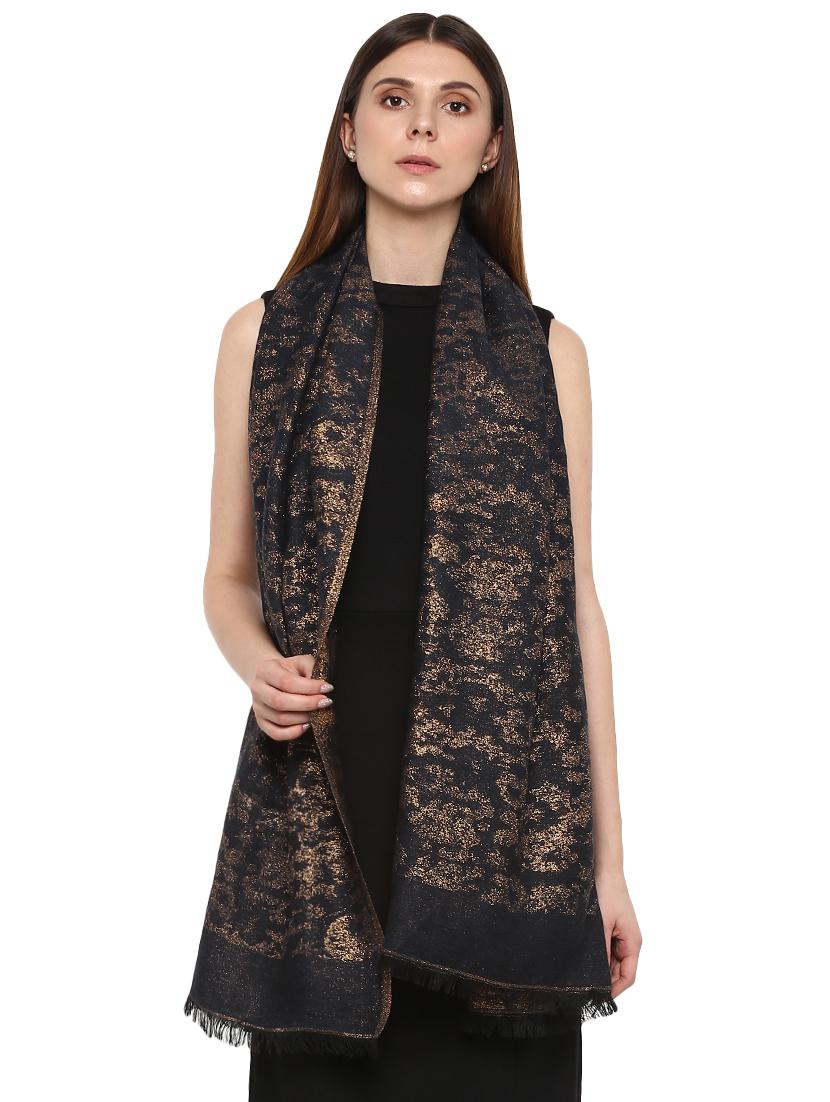 black cotton stole - 16336100 - Zoom Image - 0