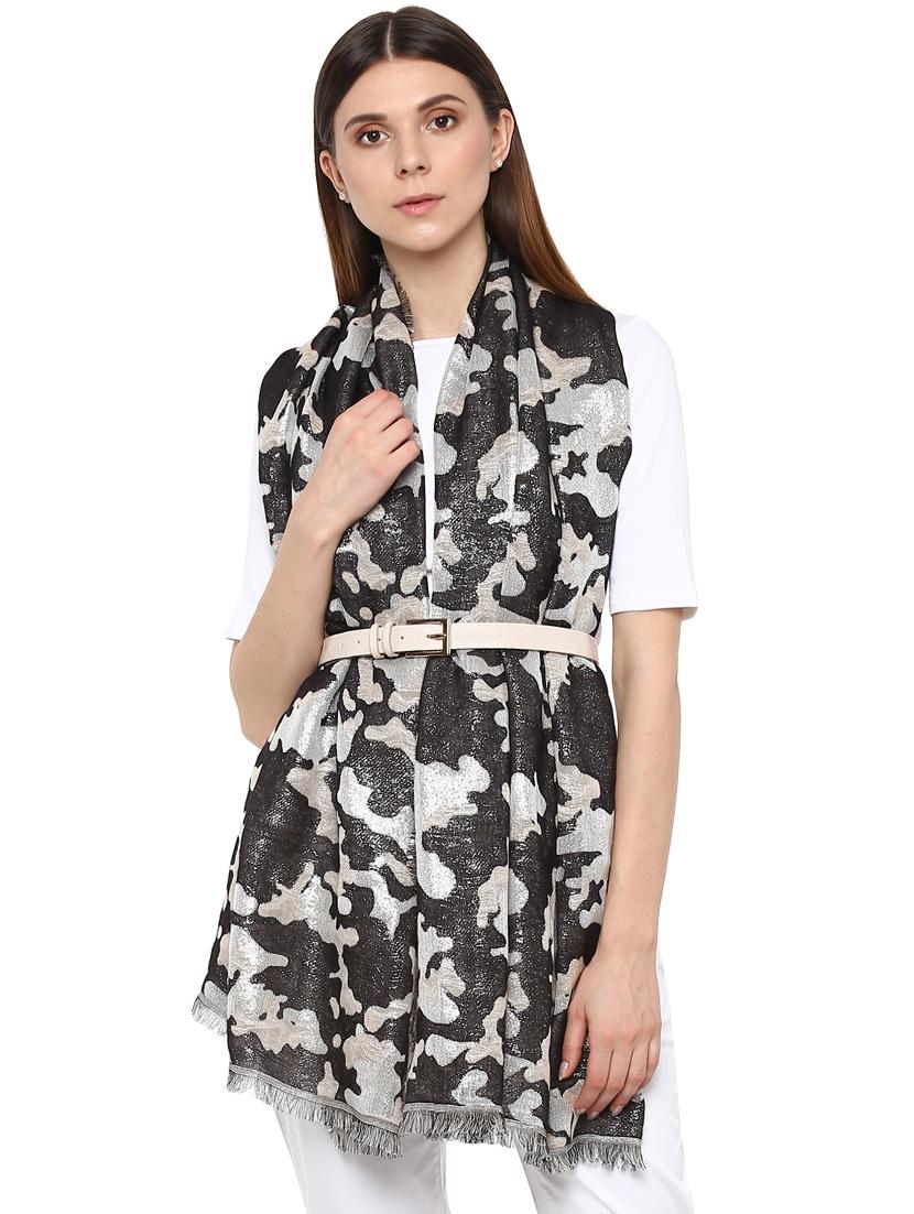black cotton stole - 16336166 - Zoom Image - 0