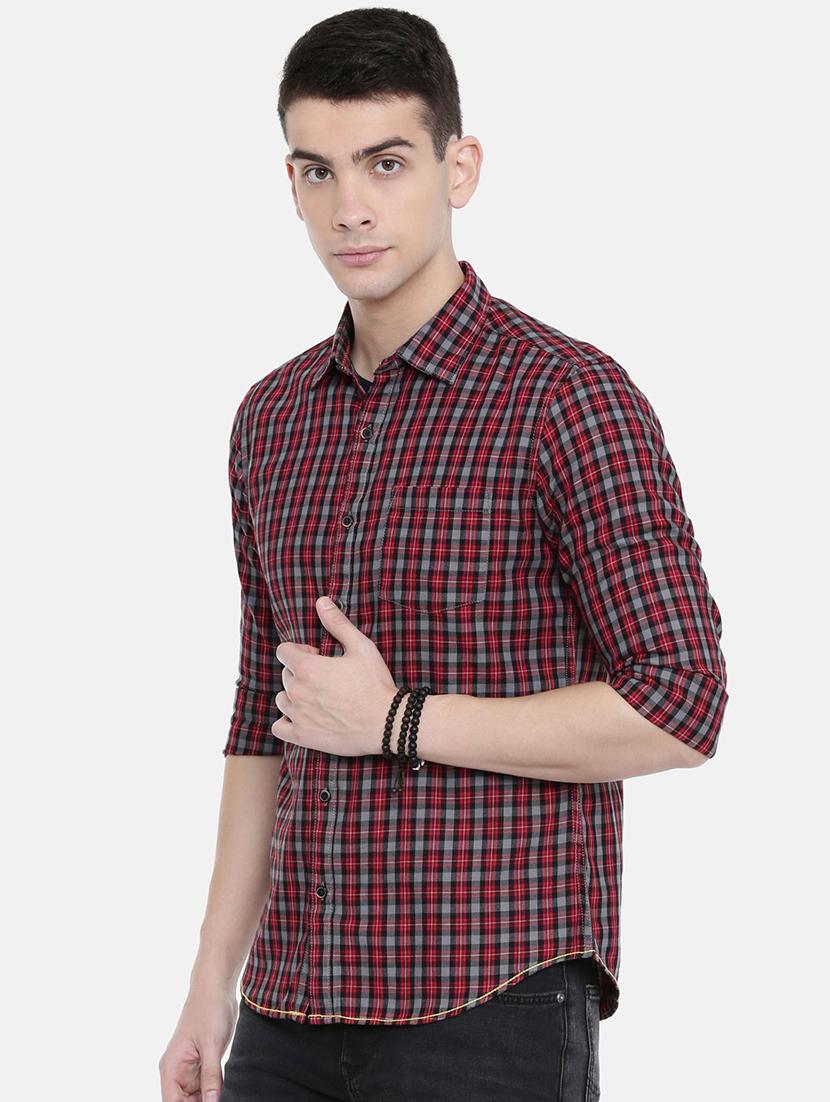 red checkered casual shirt - 16337768 - Standard Image - 1