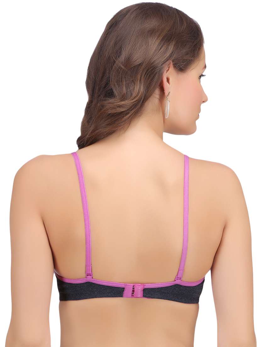 bow patch contrast detail t-shirt bra  - 16337978 -  Standard Image - 1