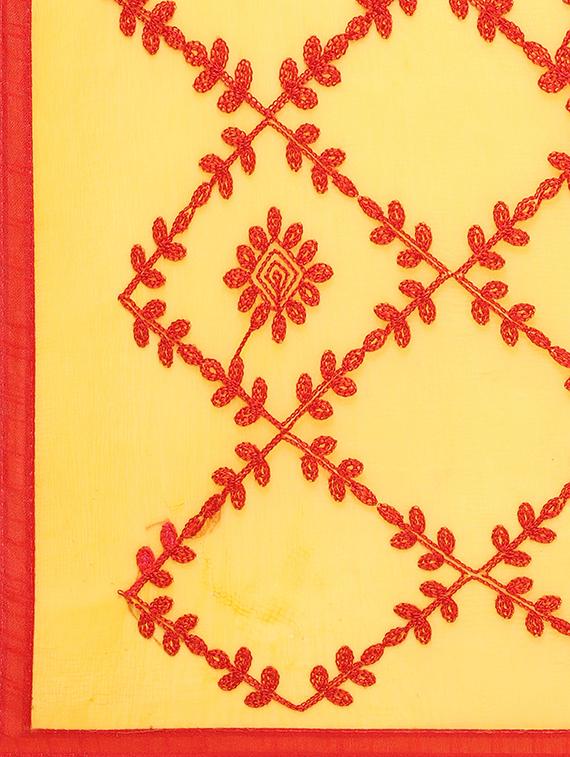zari motifs unstitched churidaar suit - 16340722 - Standard Image - 4