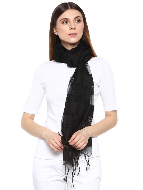 black viscose stole - 16341176 - Standard Image - 0