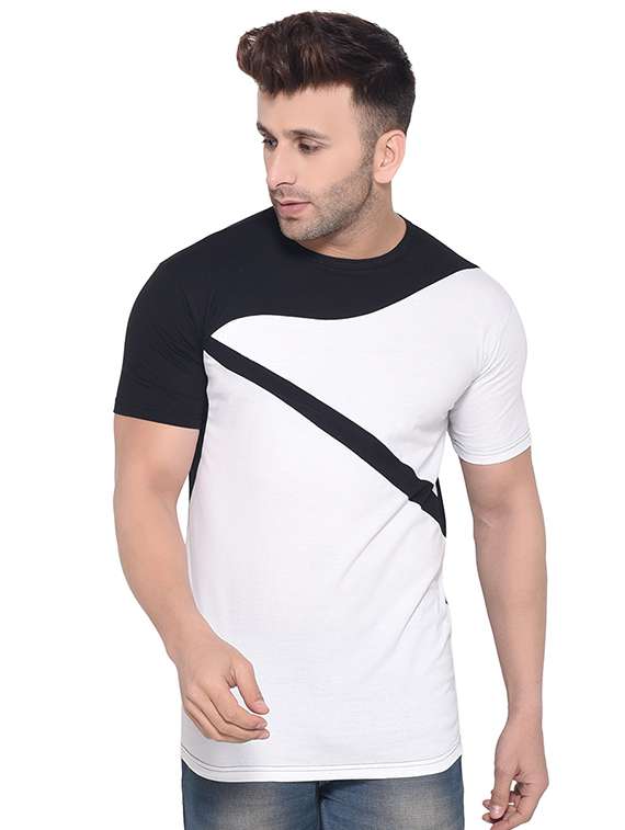 white color block t-shirt