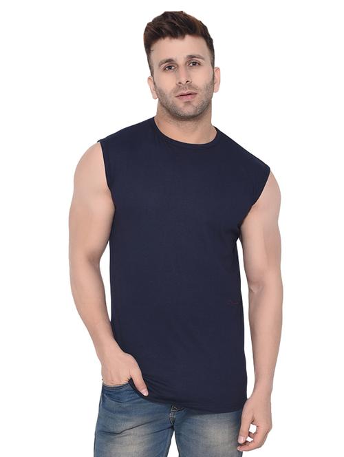 dark blue solid t-shirt - 16341785 - Standard Image - 0