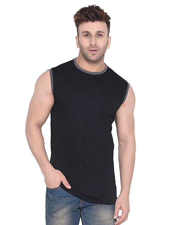 black solid t-shirt - 16341806 - Zoom Image - 0