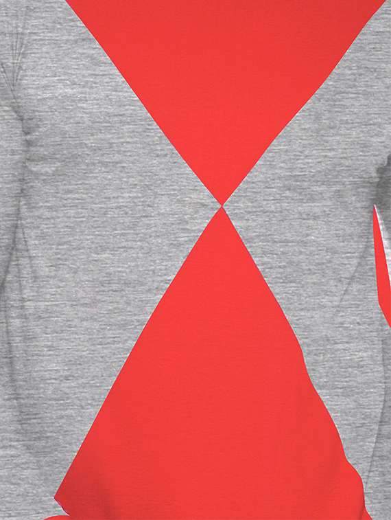 red color block t-shirt - 16341807 -  Standard Image - 4