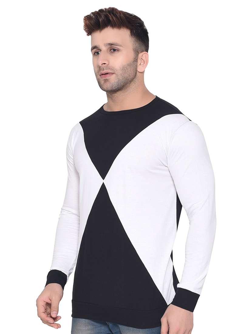 men color block long sleeve t-shirt - 16341810 -  Standard Image - 1