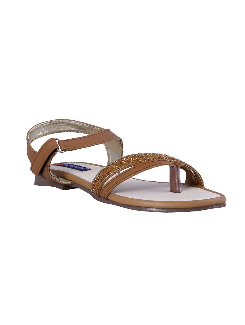 tan back strap sandals