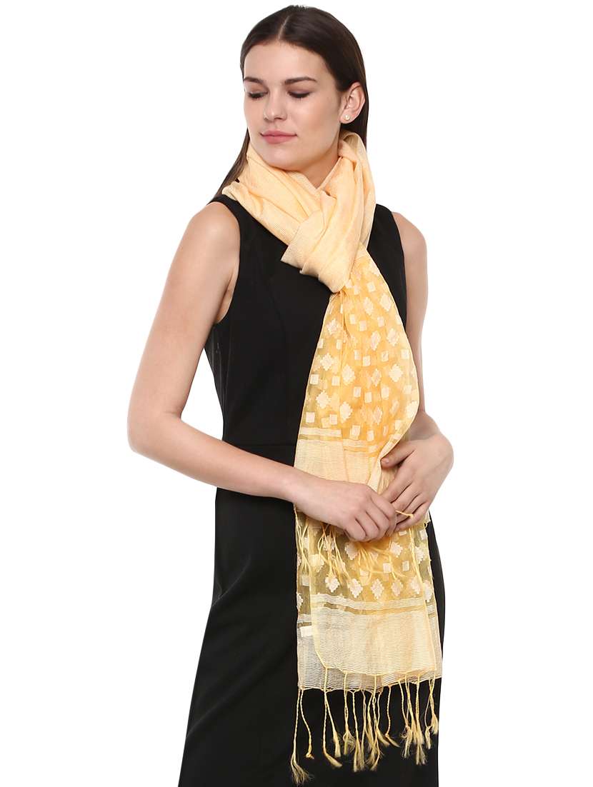 yellow viscose stole