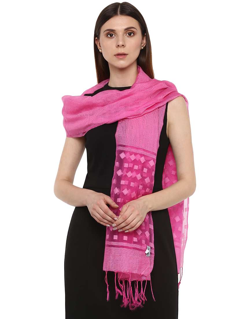 pink viscose stole