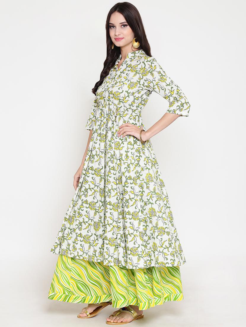 floral kurta skirt set - 16342764 -  Standard Image - 1