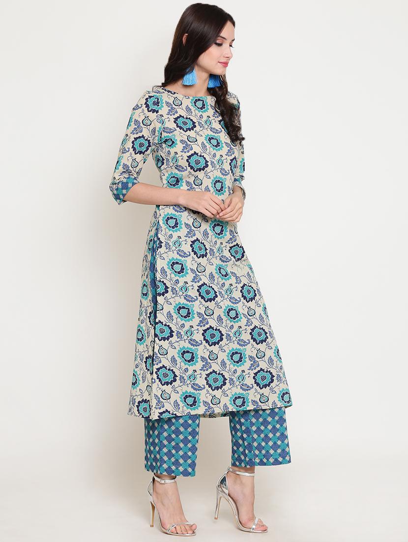 floral kurta palazzo set - 16342766 -  Standard Image - 1