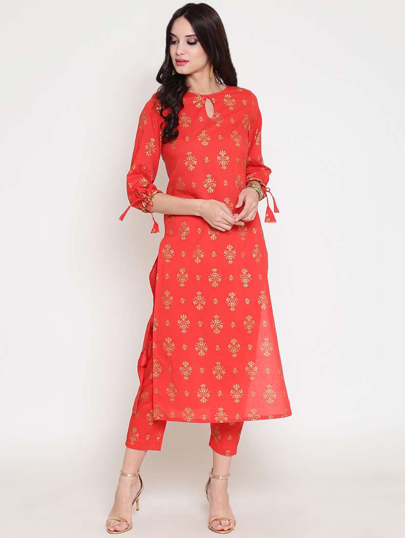 foil print kurta palazzo set