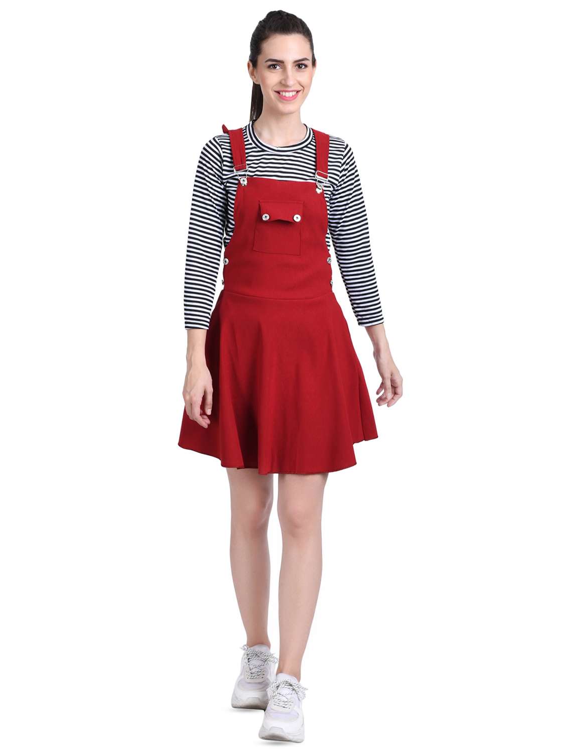 women's fit & flare solid dress