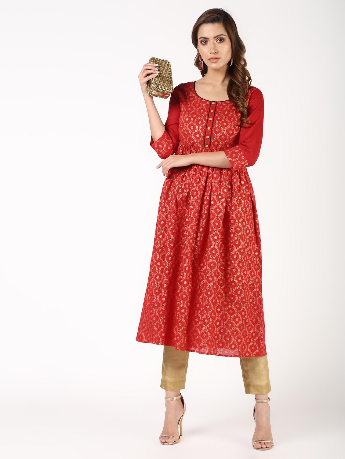 women's flared kurta - 16343583 - Zoom Image - 0