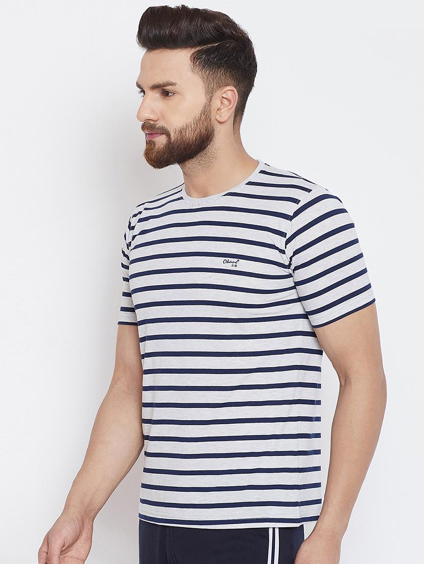grey striped t-shirt - 16345161 -  Standard Image - 1