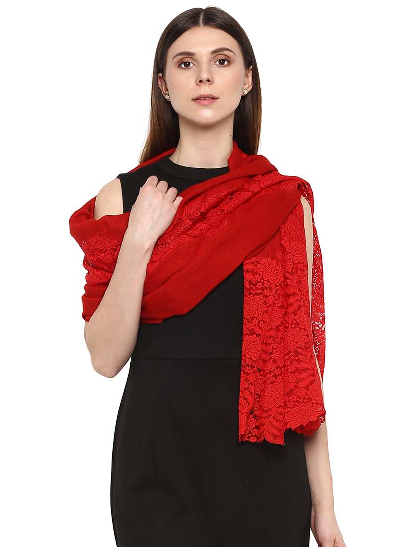 women's self design print stole