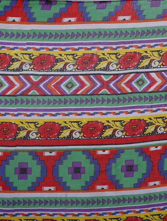multi colored cotton scarf - 16346469 - Standard Image - 1