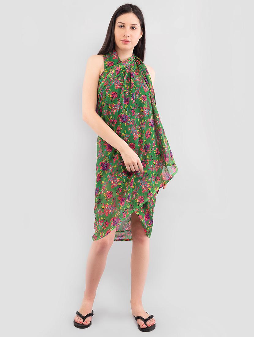 green floral sarong - 16347055 - Standard Image - 4