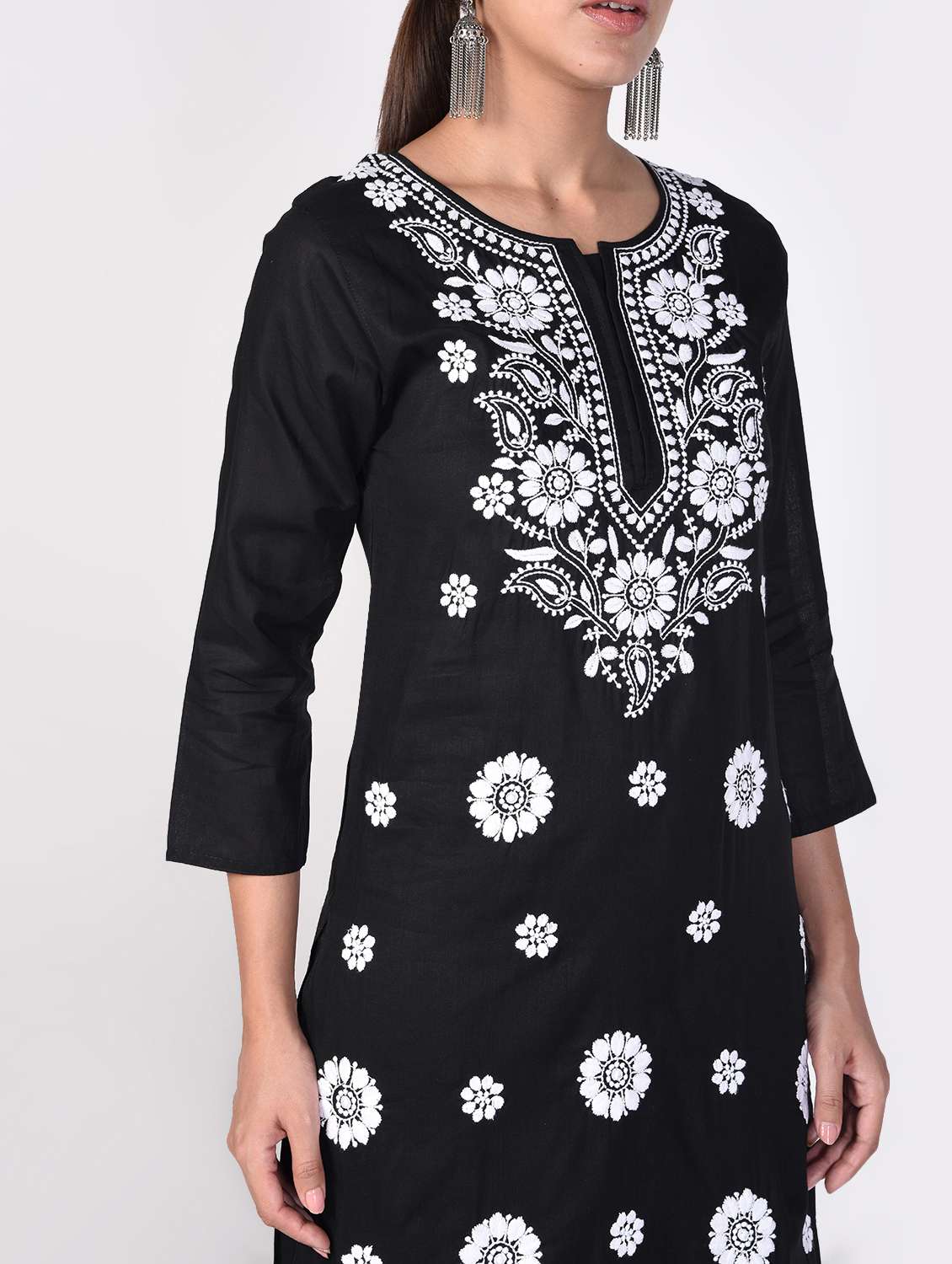chikankari straight kurta - 16347068 - Standard Image - 4