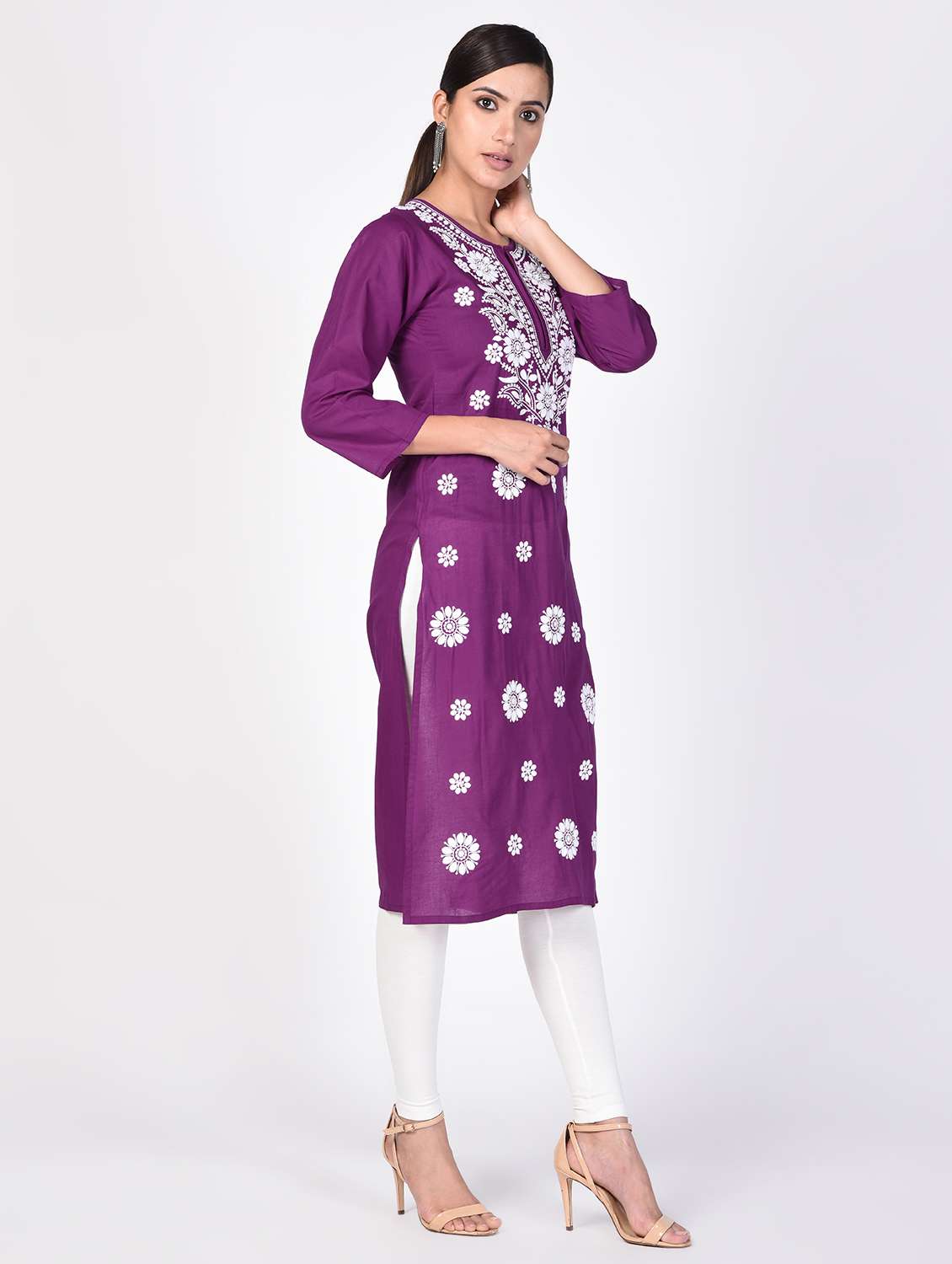 chikankari straight kurta - 16347072 - Standard Image - 1