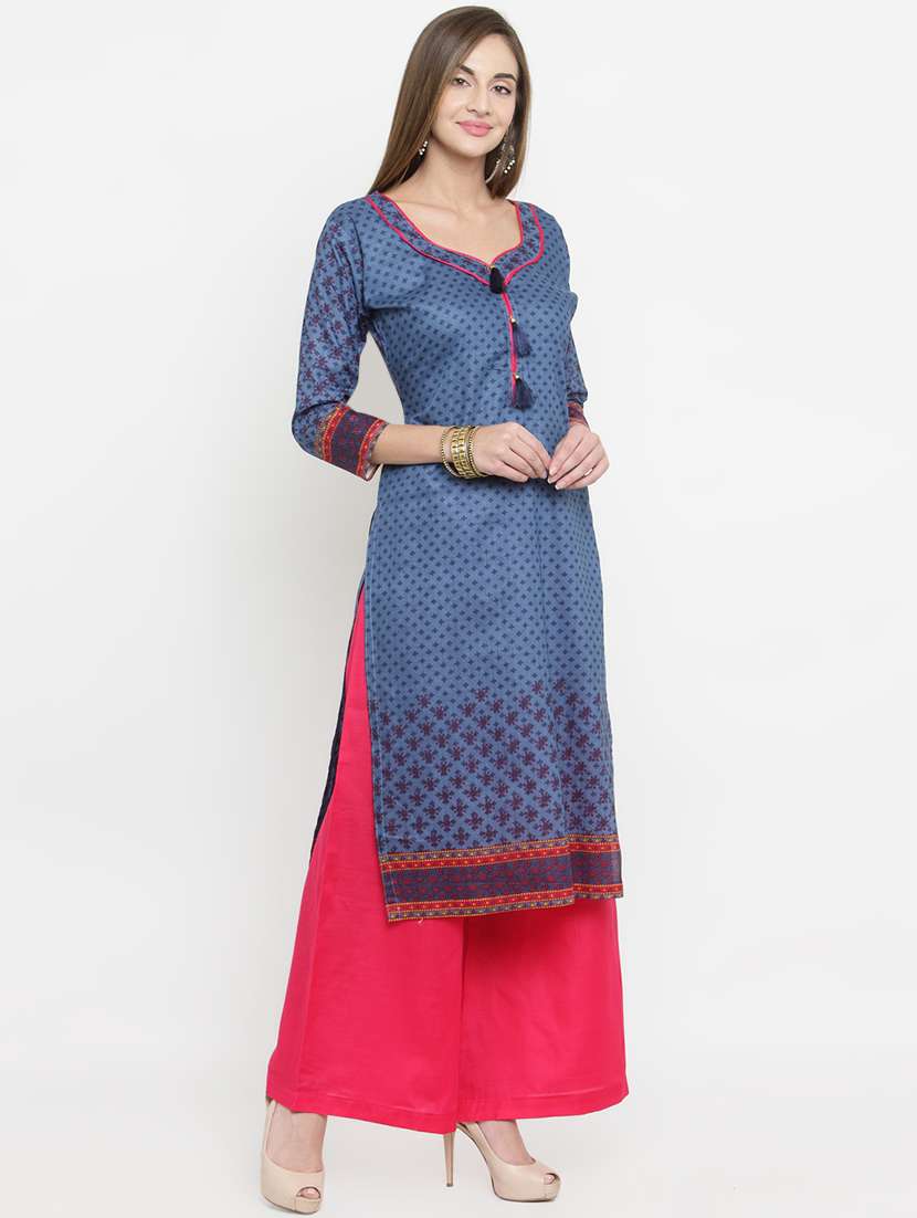  printed kurta palazzo set - 16349703 -  Standard Image - 1