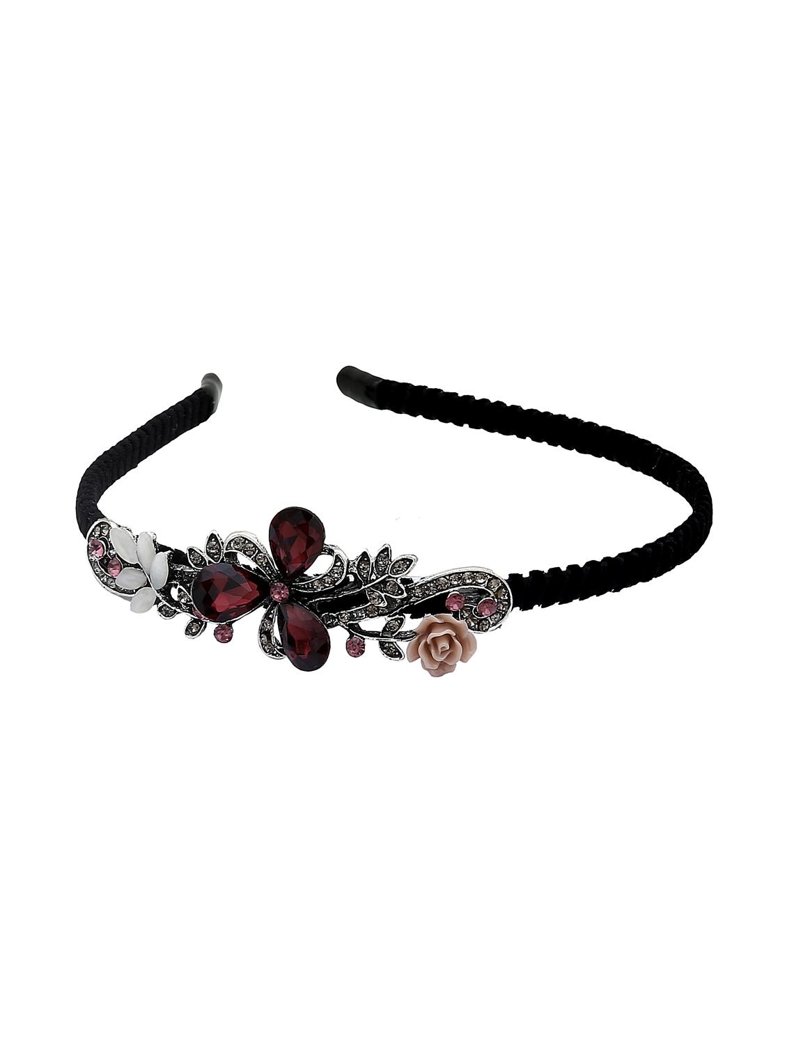 mizorri women's rose flower hair band - 16350062 - Standard Image - 1