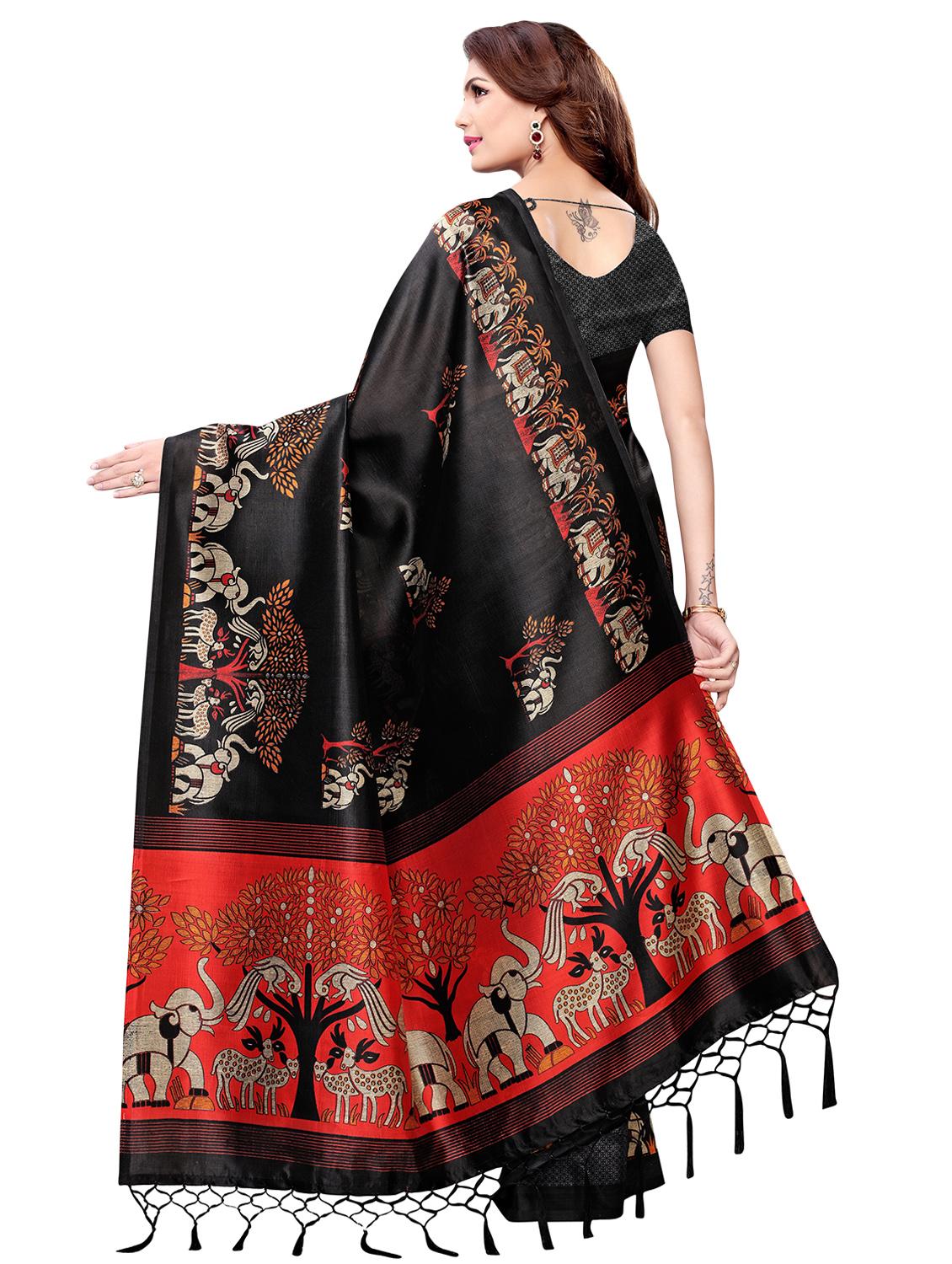 conversational printed mysore silk saree with blouse - 16353908 -  Standard Image - 1