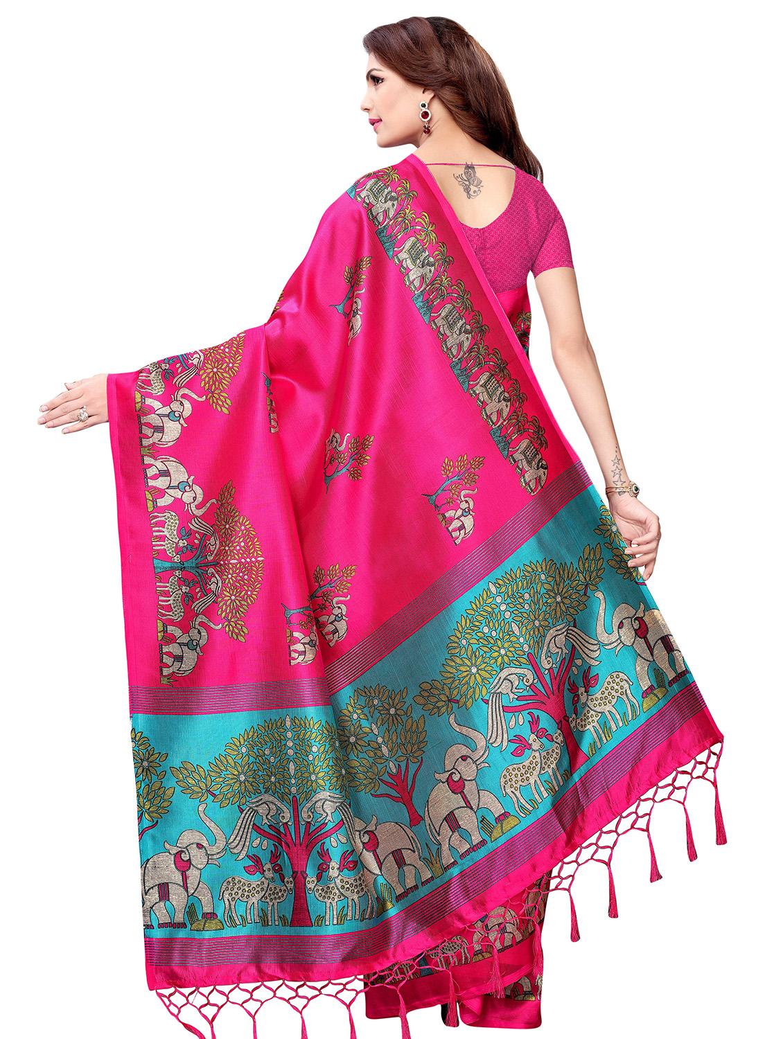 conversational printed mysore silk saree with blouse - 16353910 -  Standard Image - 1