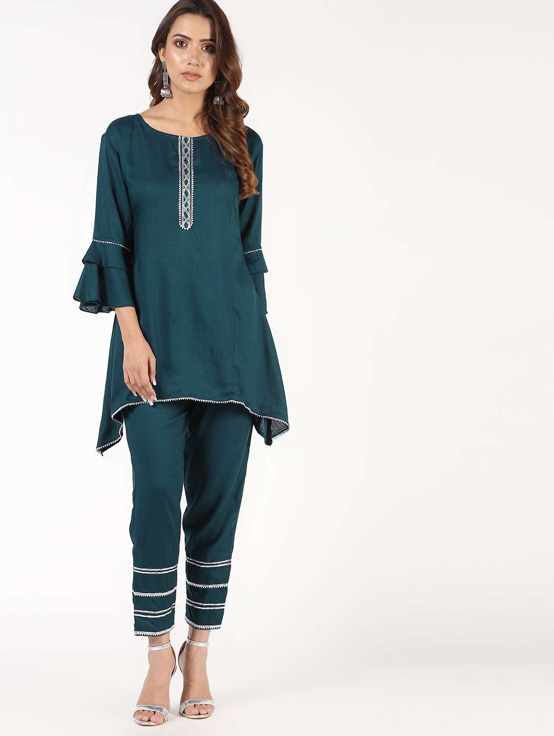 gota lace kurta pant set