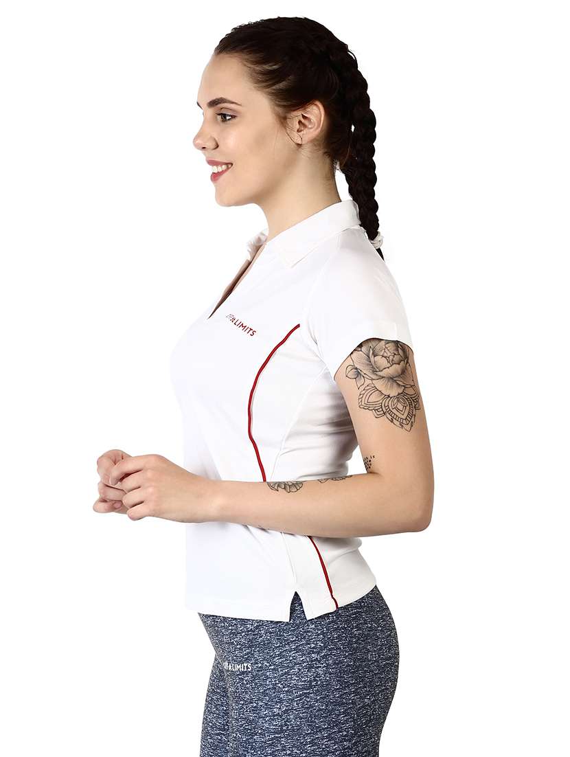women's plain polo neck t-shirt - 16357263 -  Standard Image - 1