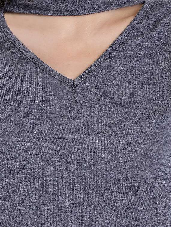 women's straight key hole neck top - 16357435 - Standard Image - 4