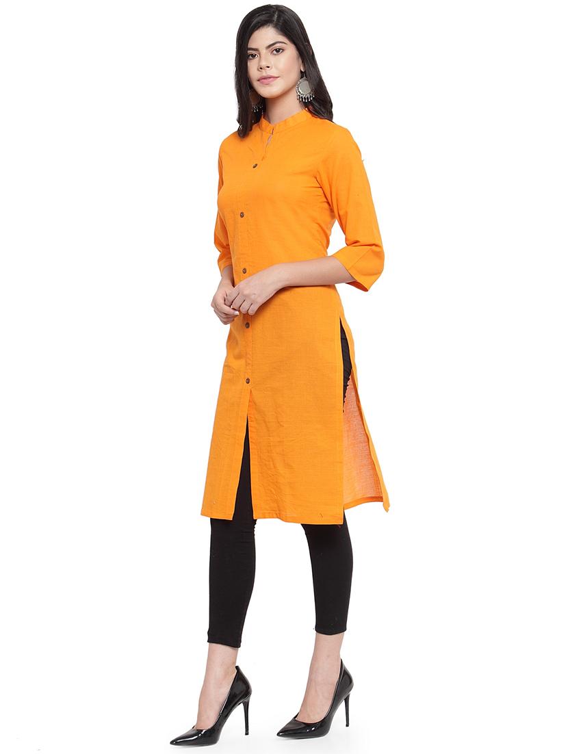 women's front slit kurta - 16358082 - Standard Image - 1